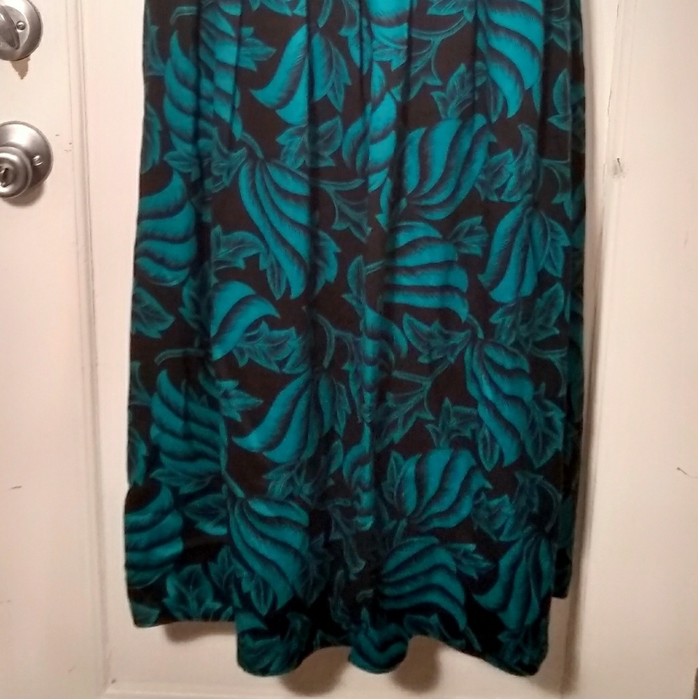 VTG 80s 2Piece Hawaiian Inspo Blouse/Skirt Set SzL - Picture 4 of 6